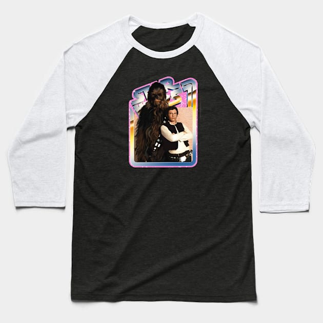 Smugglers (pink starfield, chrome border) Baseball T-Shirt by Art And Soul